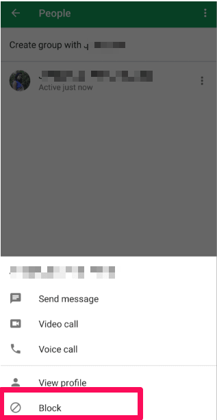 how to block people on google hangouts